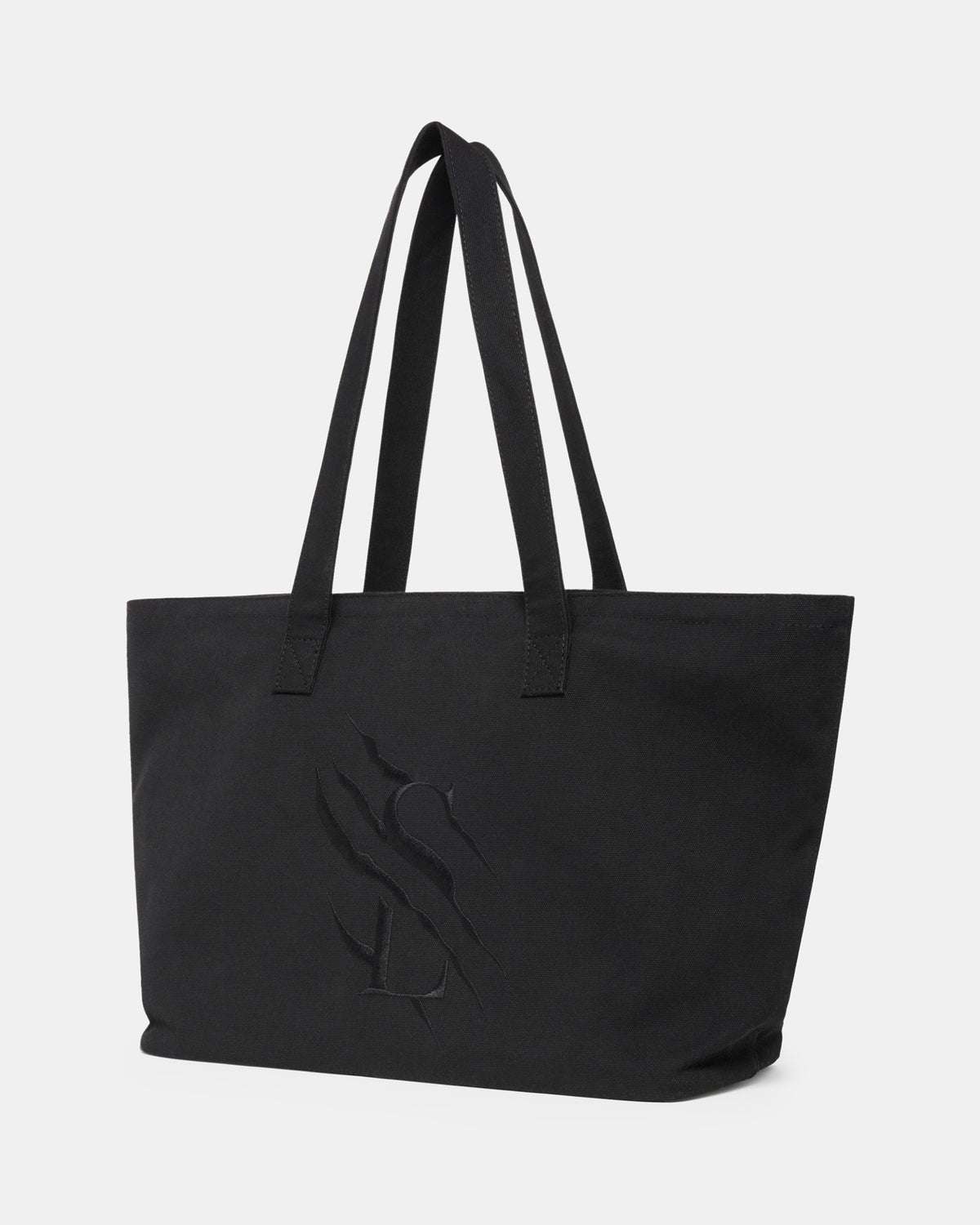 Large Cotton Canvas Zip Tote Bag - Black - The Tough Tote