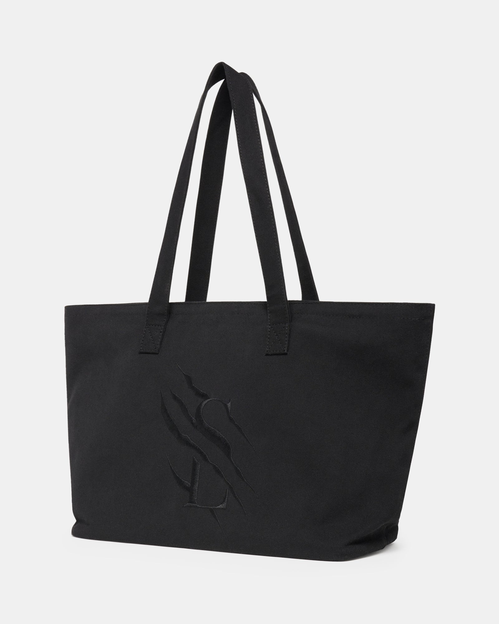 Large Cotton Canvas Zip Tote Bag - Black - The Tough Tote