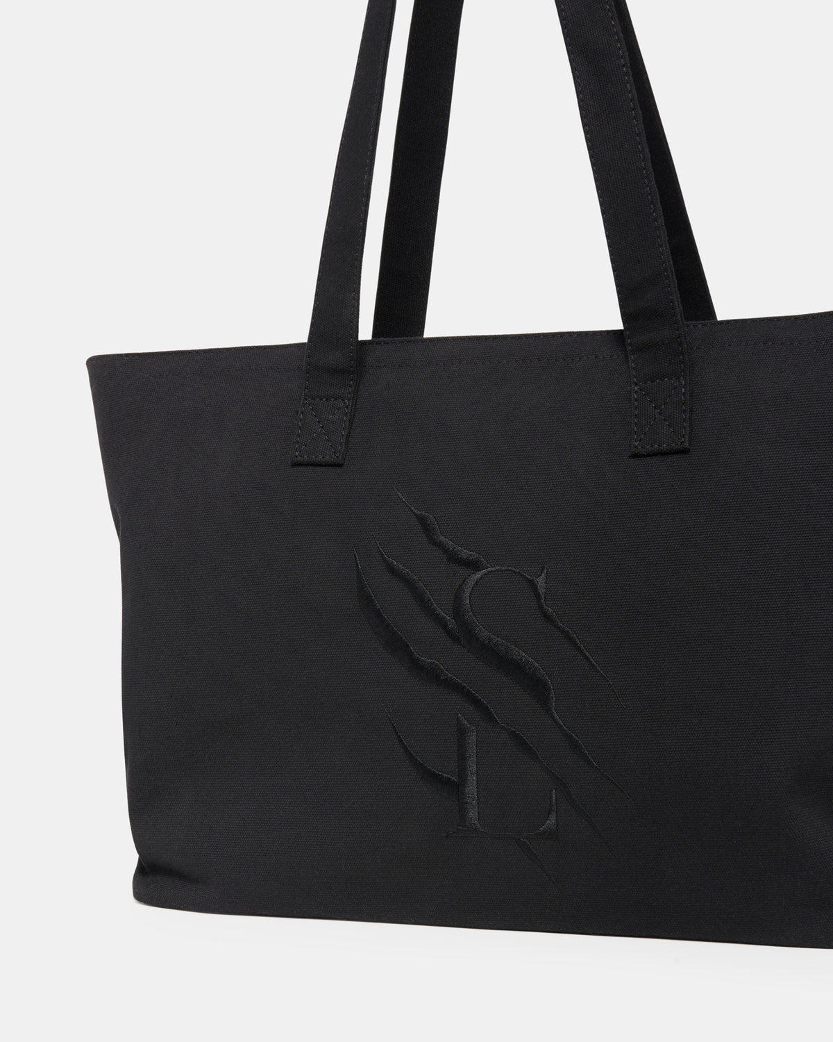 Large Cotton Canvas Zip Tote Bag - Black - The Tough Tote