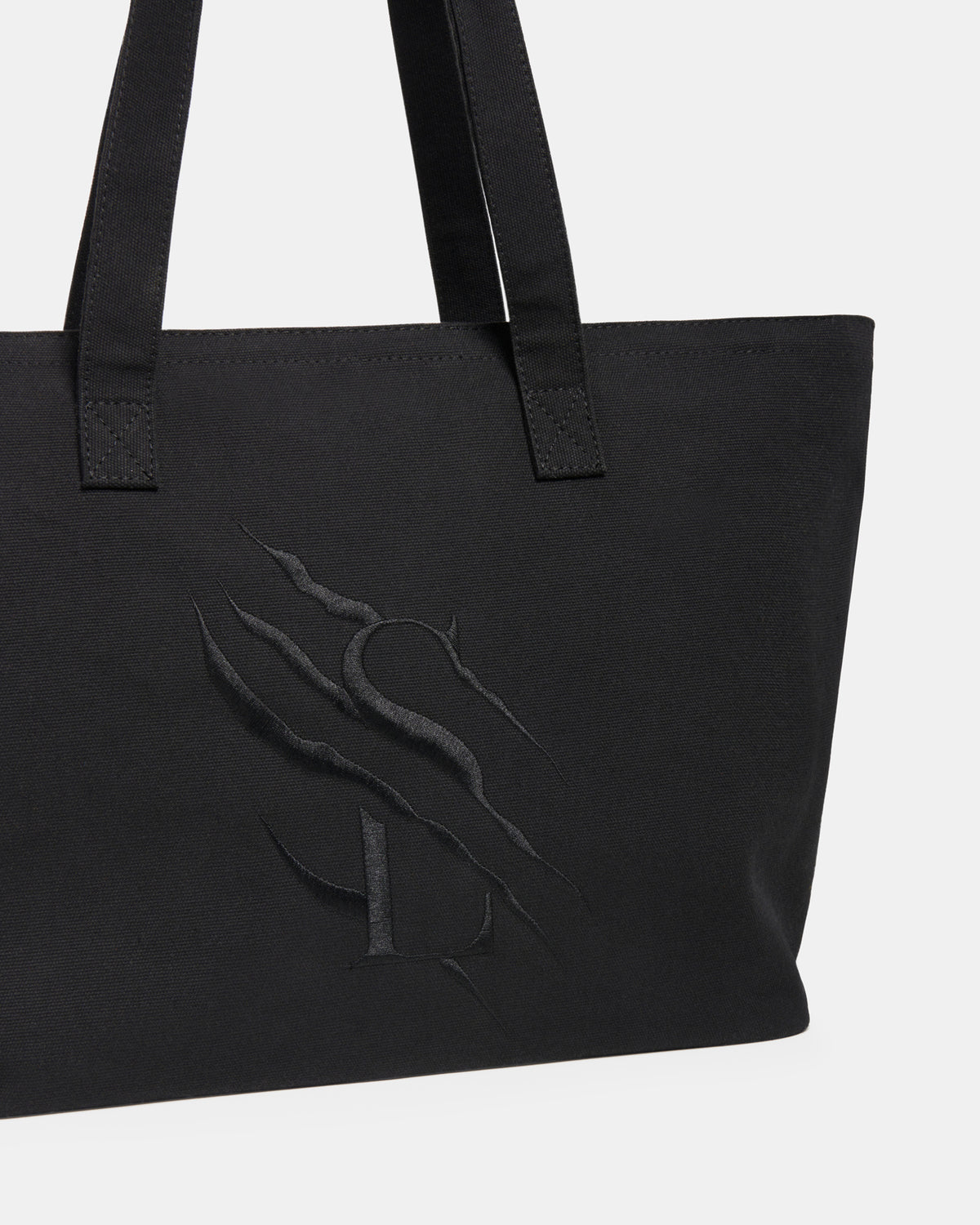 Large Cotton Canvas Zip Tote Bag - Black - The Tough Tote